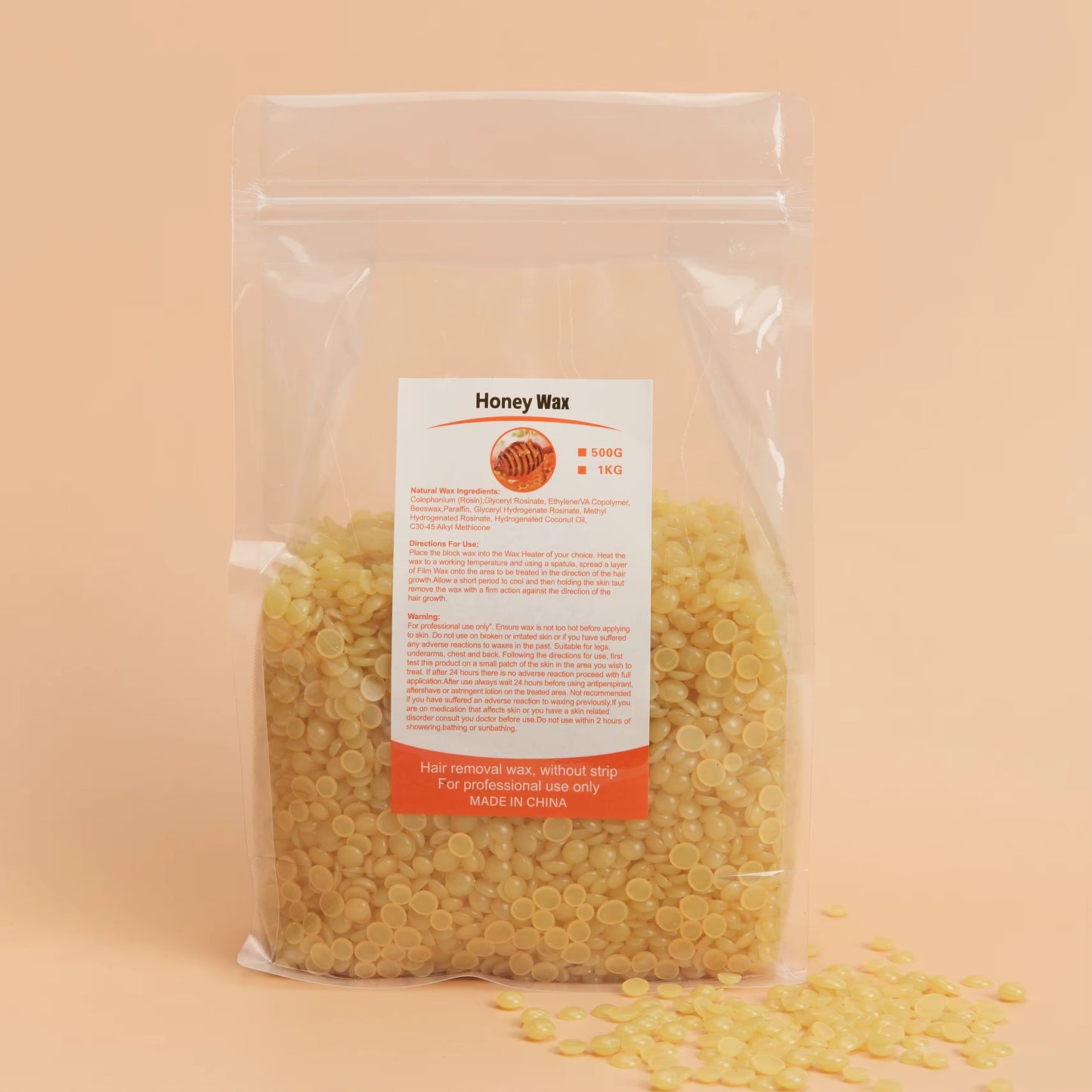 Honey Hard Wax Beads